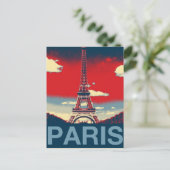 Retro-Werbung Frankreich Paris Effiel Tower Postkarte (Stehend Vorderseite)