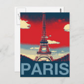 Retro-Werbung Frankreich Paris Effiel Tower Postkarte (Vorne/Hinten)
