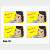 Retro-Werbung für Pop-Art-Aufkleber "Glauben Sie m Rechteckiger Aufkleber (Blatt)