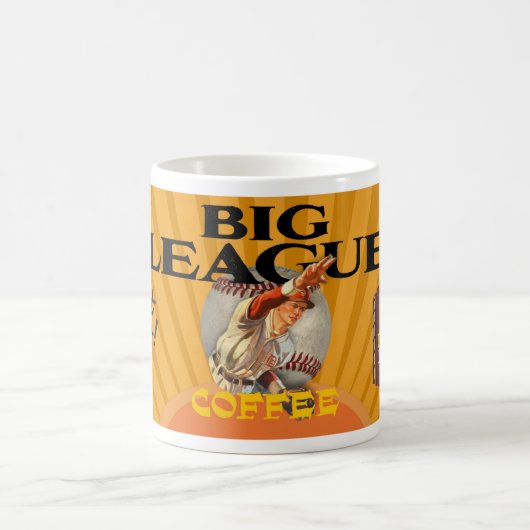 RETRO-WERBUNG GROSSER LEAGUE-KAFFEE KAFFEETASSE (Mittel)