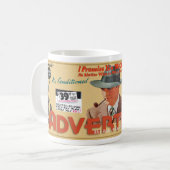 RETRO-WERBUNG KAFFEETASSE (Vorderseite Links)
