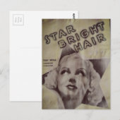 Retro-Werbung Stern Helle Haare Postkarte (Vorne/Hinten)