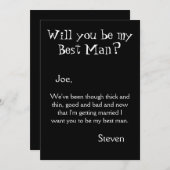 Retro werden Sie mein Trauzeuge Einladung (Vorne/Hinten)