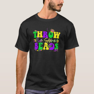 Retro werfen mir einige Beads Mardi Gras Fett Dien T-Shirt