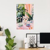 Retro West Highland White Terrier Poster, Westie Poster (Heimbüro)