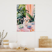 Retro West Highland White Terrier Poster, Westie Poster (Küche)