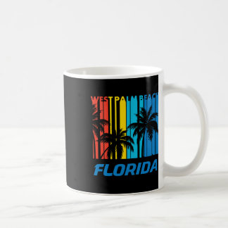 Retro West Palm Beach Florida Palmen Urlaub Kaffeetasse