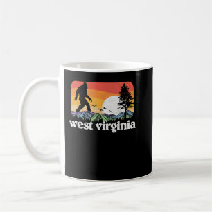 Retro West Virginia Bigfoot Berg Bäume Natur Kaffeetasse