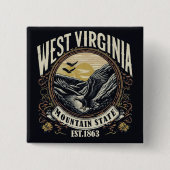 Retro West Virginia Button (Vorderseite)