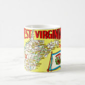 Retro  West Virginia Map Mug Kaffeetasse (Mittel)