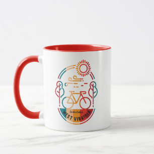 Retro West Virginia Radweg. Tasse