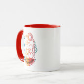 Retro West Virginia Radweg. Tasse (Vorderseite Links)