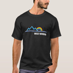 Retro West Virginia Vintag Rainbow Mountains T-Shi T-Shirt