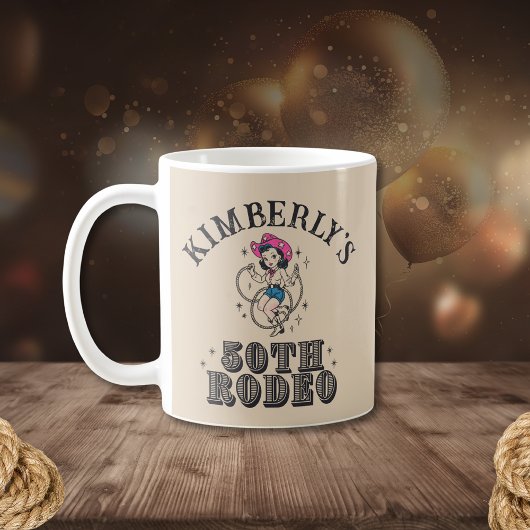 Retro Western 50. Rodeo Geburtstag Kaffeetasse