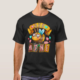 Retro Western Bee Mine Funny Valentine Day Heart T-Shirt