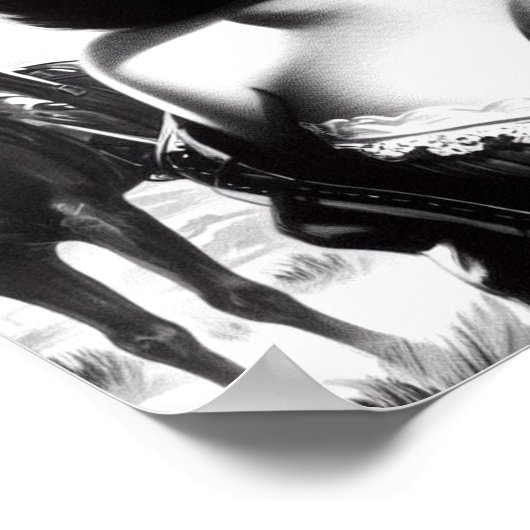 Retro-Western-Button Poster (Ecke)