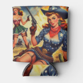 Retro Western Country Girls Dosenkühler (Vorderseite)