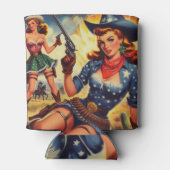 Retro Western Country Girls Dosenkühler (Rückseite)