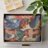 Retro Western Country Girls Seidenpapier (Geschenk)