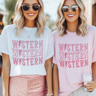 Retro Western Cowgirl Bachelorette Brautparty T-Shirt
