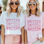 Retro Western Cowgirl Bachelorette Brautparty T-Shirt