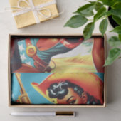 Retro Western Cowgirl Button-up Seidenpapier (Geschenk)