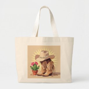 Retro Western Cowgirl – Spaß und verspielter Gen Z Jumbo Stoffbeutel