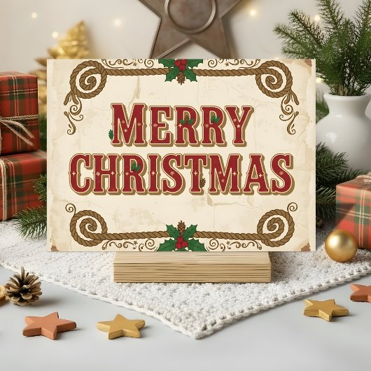 Retro Western Frohe Weihnachten