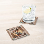 Retro Western Gewollt & Wild Cowgirl Untersetzer (Vor Ort)
