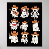Retro Western Halloween Cowboy Ghost Collage Spook Poster (Vorne)