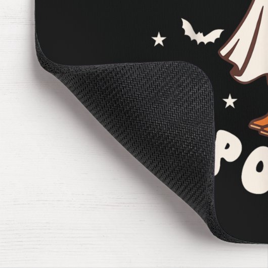 Retro Western Halloween Cute Ghost Funny Boot Scoo Mousepad (Ecke)