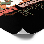 Retro Western Halloween Niedlich Ghost Fun Boot Sc Poster (Ecke)