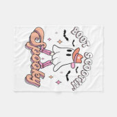 Retro Western Halloween Niedlich Ghost Funny Boot  Fleecedecke (Vorderseite (Horizontal))