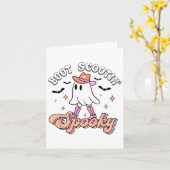 Retro Western Halloween Niedlich Ghost Funny Boot  Karte (Gelbe Blume)