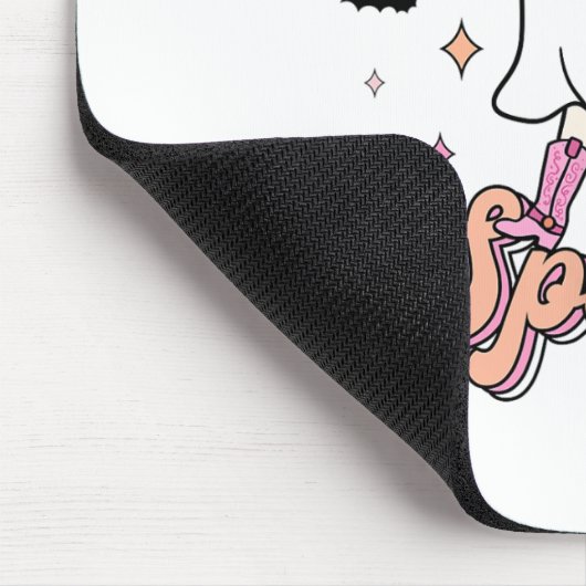 Retro Western Halloween Niedlich Ghost Funny Boot Mousepad (Ecke)