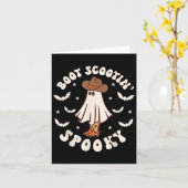Retro Western Halloween Süßer Geist Lustiger Boot  Karte (Gelbe Blume)