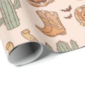 Retro Western Halloween Trendy Boho Geschenkpapier (Rolleneckpunkt)
