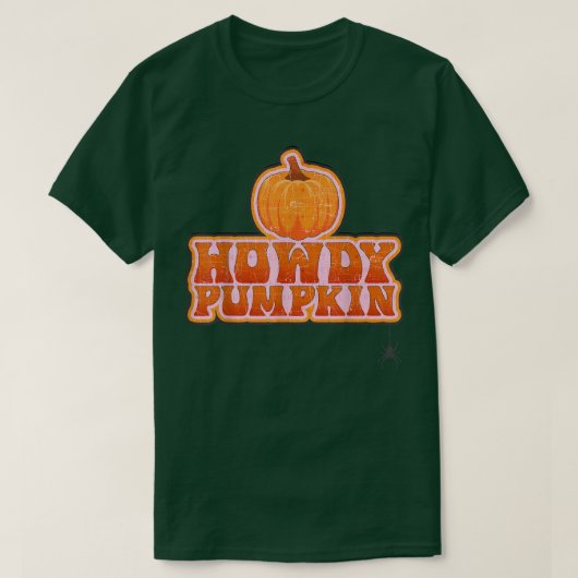 Retro-Western Herbst Herbstwoch, Kürbiskürbis T-Shirt (Design vorne)