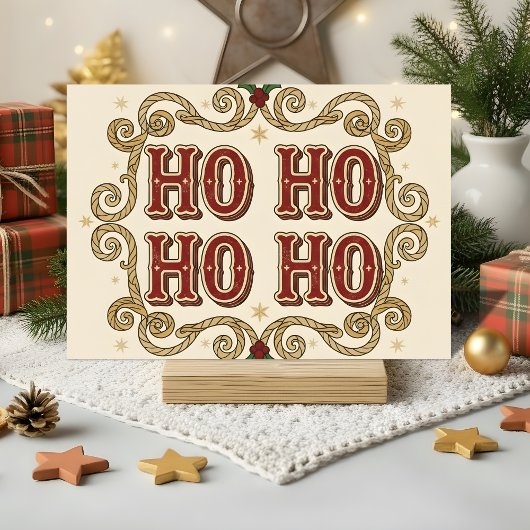 Retro Western Ho Ho Ho Weihnachten