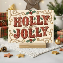 Retro Western Holly Jolly Weihnachten
