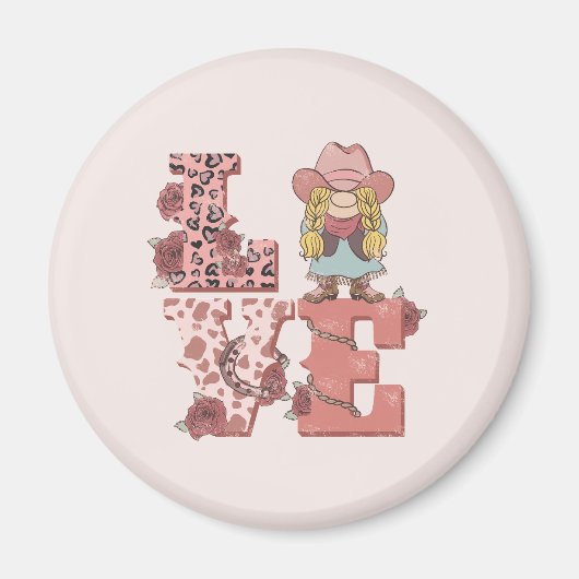 Retro-Western-Liebe Magnet (Vorne)