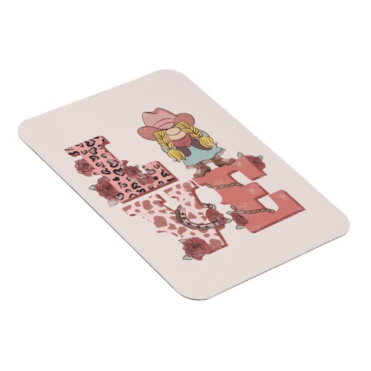 Retro-Western-Liebe Magnet (Rechte Seite)