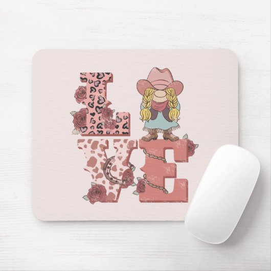 Retro-Western-Liebe Mousepad (Mit Mouse)