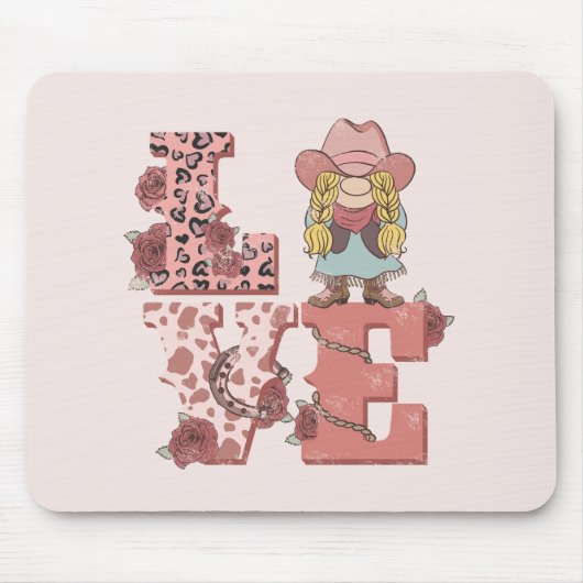 Retro-Western-Liebe Mousepad (Vorne)