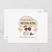 Retro 'Western Rodeo Postkarte (Vorne/Hinten)