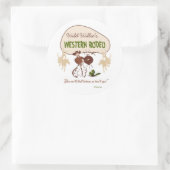 Retro 'Western Rodeo' Runder Aufkleber (Tasche)
