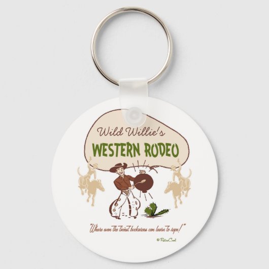 Retro 'Western Rodeo' Schlüsselanhänger (Vorderseite)