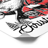 Retro Western Xmas Wrangling Weihnachtsjubiläum Sa Poster (Ecke)