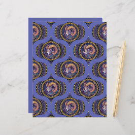 Retro Whimsical Aries Astrologie Mandala Muster