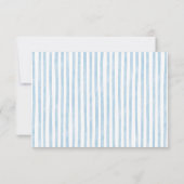 Retro Whimsical Blue Stripes Handdrawn RSVP Card (Rückseite)